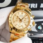 Swiss Replica Rolex Daytona 7750 All Gold Diamond Markers Watch_th.jpg